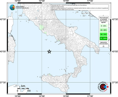 Mappa territorio comunale con almeno 3 questionari
