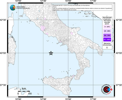 Mappa territorio comunale con almeno 3 questionari