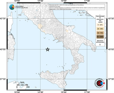 Mappa territorio comunale con almeno 3 questionari