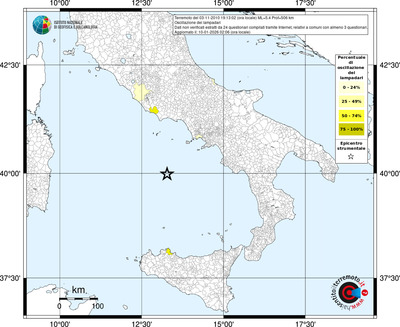 Mappa territorio comunale con almeno 3 questionari