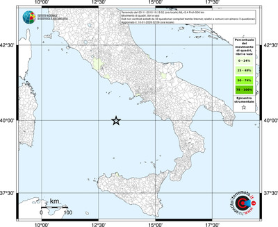 Mappa territorio comunale con almeno 3 questionari