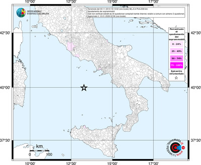Mappa territorio comunale con almeno 3 questionari