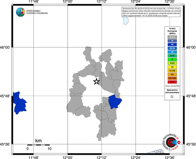 Mappa EMS - territori comuni