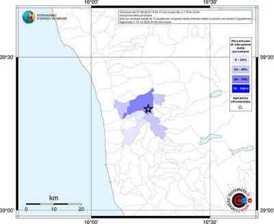 Mappa territorio comunale con almeno 3 questionari