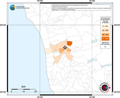 Mappa territorio comunale con almeno 3 questionari