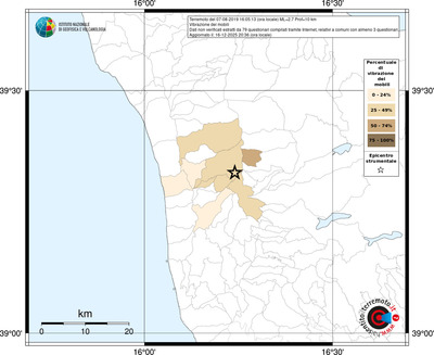 Mappa territorio comunale con almeno 3 questionari