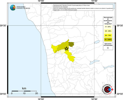 Mappa territorio comunale con almeno 3 questionari
