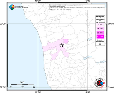 Mappa territorio comunale con almeno 3 questionari