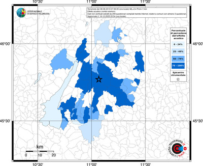Mappa territorio comunale con almeno 3 questionari