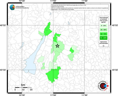 Mappa territorio comunale con almeno 3 questionari