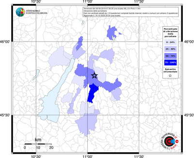 Mappa territorio comunale con almeno 3 questionari