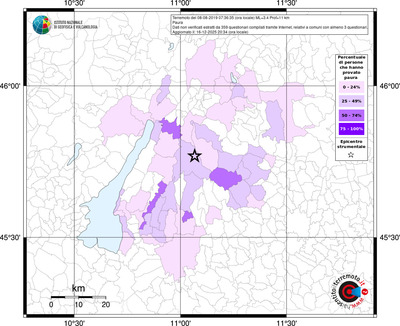 Mappa territorio comunale con almeno 3 questionari