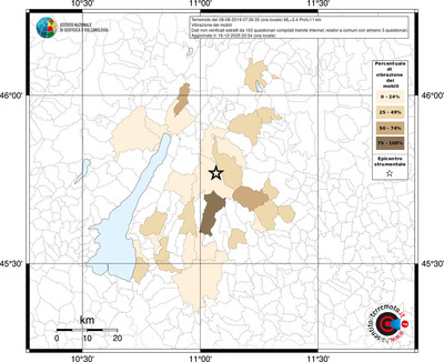 Mappa territorio comunale con almeno 3 questionari
