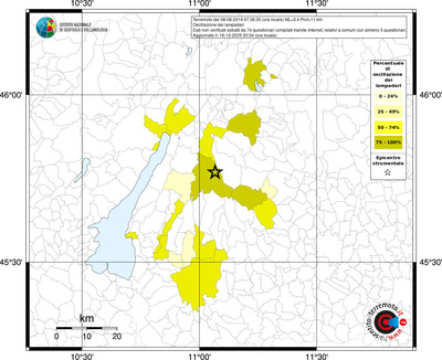 Mappa territorio comunale con almeno 3 questionari