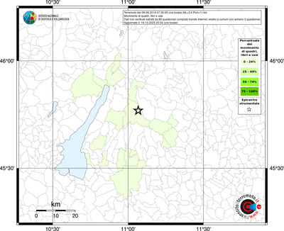 Mappa territorio comunale con almeno 3 questionari