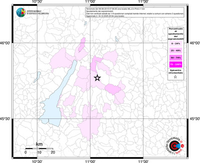 Mappa territorio comunale con almeno 3 questionari