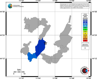 Mappa EMS - territori comuni