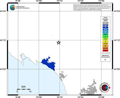 Mappa EMS - territori località