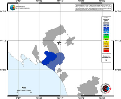 Mappa EMS - territori comuni