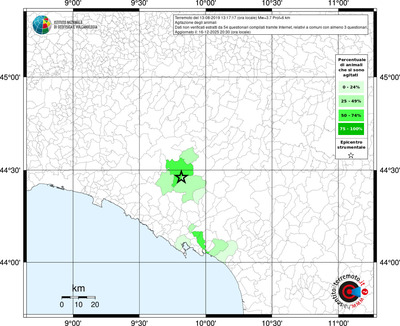 Mappa territorio comunale con almeno 3 questionari