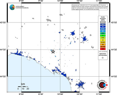 Mappa EMS - territori località