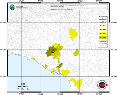 Mappa territorio comunale con almeno 3 questionari