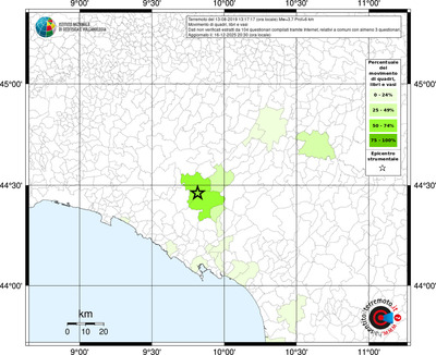 Mappa territorio comunale con almeno 3 questionari