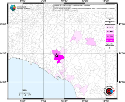 Mappa territorio comunale con almeno 3 questionari