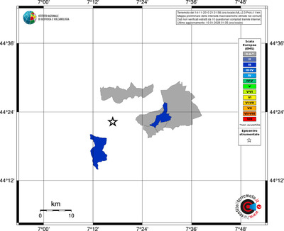 Mappa EMS - territori comuni