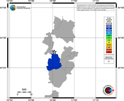 Mappa EMS - territori comuni
