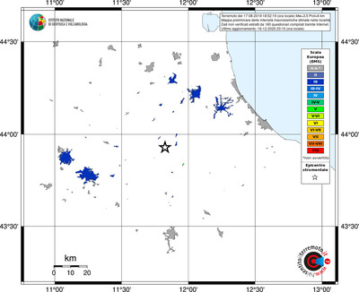 Mappa EMS - territori località