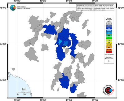 Mappa EMS - territori comuni
