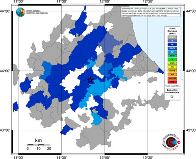 Mappa EMS - territori comuni