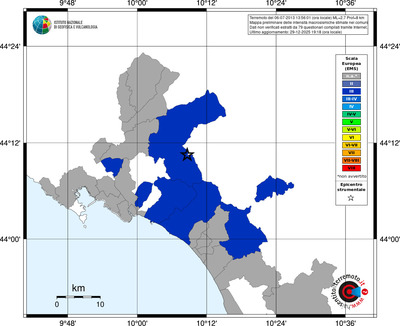 Mappa EMS - territori comuni