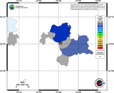 Mappa EMS - territori comuni
