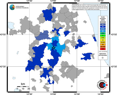 Mappa EMS - territori comuni