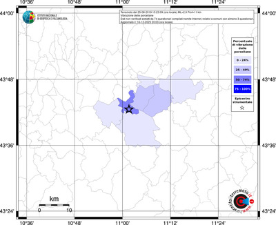 Mappa territorio comunale con almeno 3 questionari