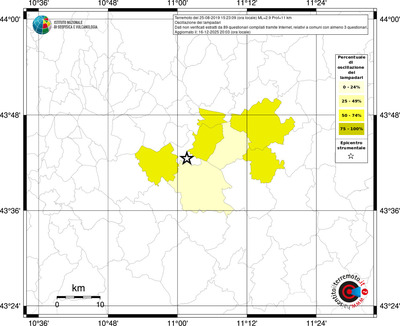 Mappa territorio comunale con almeno 3 questionari