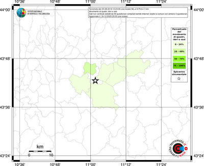 Mappa territorio comunale con almeno 3 questionari