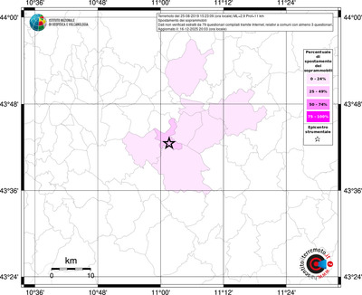 Mappa territorio comunale con almeno 3 questionari