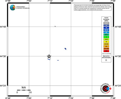 Mappa EMS - territori località