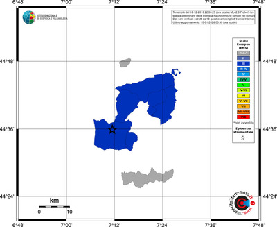 Mappa EMS - territori comuni