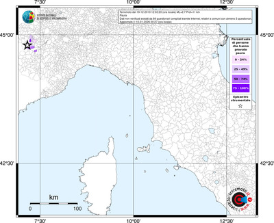 Mappa territorio comunale con almeno 3 questionari