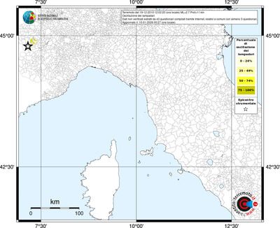 Mappa territorio comunale con almeno 3 questionari