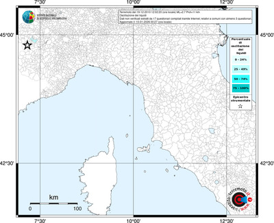 Mappa territorio comunale con almeno 3 questionari