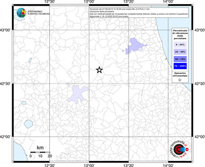 Mappa territorio comunale con almeno 3 questionari
