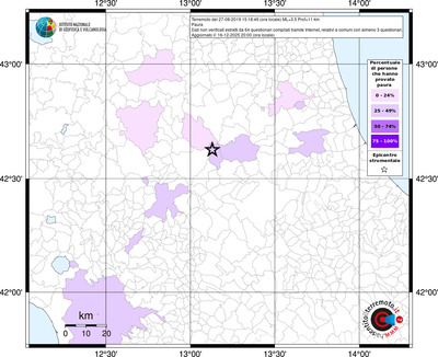 Mappa territorio comunale con almeno 3 questionari