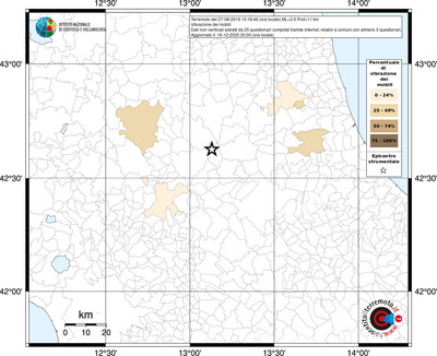 Mappa territorio comunale con almeno 3 questionari