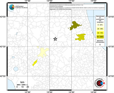Mappa territorio comunale con almeno 3 questionari