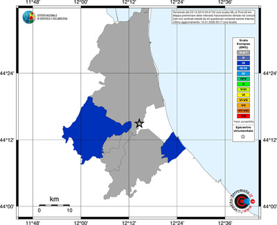 Mappa EMS - territori comuni